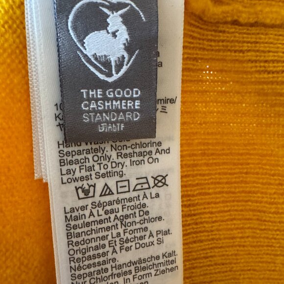 J.Crew 100% Cashmere Yellow Crewneck Sweater Classic Fit Lightweight Large - Picture 5 of 9